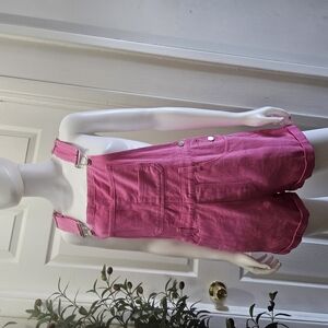Pink Denim Overalls
